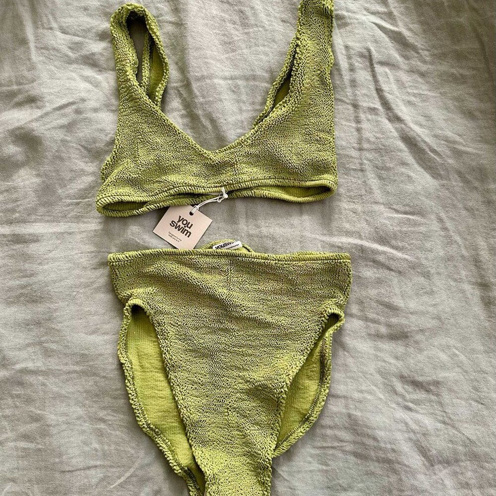 NWT Youswim Eva High Waist Two-Piece in Fern - Picture 3 of 5